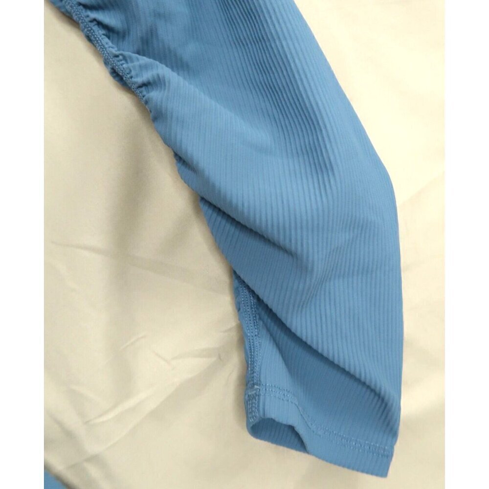Zyia Active Storm Parallel Luxe Leggings Blue Gray Ribbed Workout Women's Size 4 - Picture 6 of 13